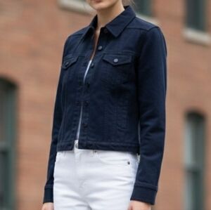 Club‎ Monaco Dark Navy Denim Trucker Jacket Size M